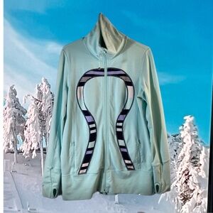 lululemon athletica Light Blue Jacket with Purple Accents